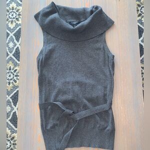 Banana Republic Charcoal Sleeveless Turtleneck Sweater PXS